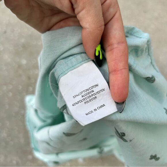 Molokai Surf Co Cactus and Skull Light Blue Casual Men’s Button Down Shirt - Picture 6 of 6